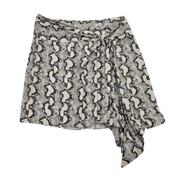 Women's - Vix Paula Hermanny Snake Print Wrap Skirt, Size XS - Picture 1 of 6